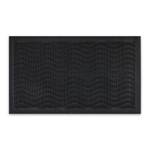 Paillasson caoutchouc motifs vagues Noir - Matière plastique - 75 x 1 x 45 cm