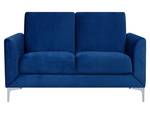 Sitzgruppe FENES 3-tlg Blau - Silber - Textil - 188 x 90 x 75 cm