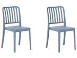 Chaise de jardin SERSALE Bleu - Lot de 2