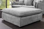 Hocker HEAVEN Grau - Textil - Holzart/Dekor - 100 x 42 x 100 cm