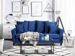 3-Sitzer Sofa BORNHOLM Schwarz - Blau - Marineblau