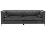 3-Sitzer Sofa AVALDSENES Dunkelgrau - Grau - Silber