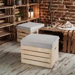 Sitzhocker mit Stauraum NATURE  3er Set Silber