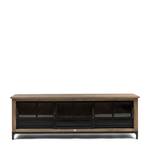 Meuble TV Hoxton XL Noir - Bois massif - 190 x 65 x 42 cm