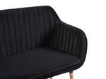 2-Sitzer Sofa TABY Schwarz - Eiche Hell