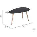 Couchtisch Fly Schwarz Schwarz - Holzwerkstoff - 43 x 39 x 75 cm