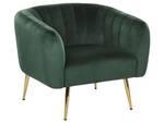 Fauteuil LACONIA Vert foncé - Doré - Vert