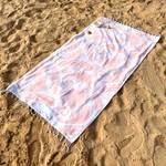 Fouta de plage Naf Naf SELVA Rose foncé - Textile - 90 x 170 x 170 cm