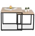 Set Mit 2 Satztischen Im Industriestil M Beige - Massivholz - 50 x 45 x 50 cm