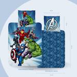 Bettwäsche Avengers Marvel 2-tlg. Blau - Grün - Rot - Textil - 135 x 200 x 1 cm