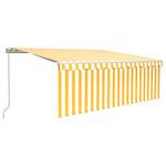 Auvent rétractable 3014348-2 Blanc - Jaune - Largeur : 400 cm