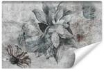 Fototapete BLUMEN Beton Optik Vintage Grau - 450 x 300 x 300 cm