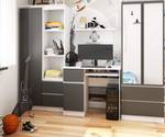 Bureau d'ordinateur Piksel gauche CLP Gris - Blanc