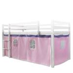 Rideau de lit pour lit mezzanine 1517 Rose foncé - Blanc