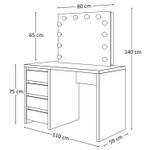 Schminktisch GLAMOUR ESCADO ELITE Weiß - Holzwerkstoff - 110 x 75 x 59 cm