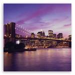 New York Bridge Leinwandbilder Lila City