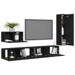 TV-Schrank 4er Set D743 Hochglanz Schwarz