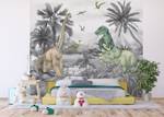 Fototapete Dinosaurier 601184 Grau - Naturfaser - Textil - 270 x 300 x 300 cm