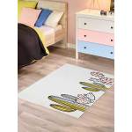 Tapis enfant PUKTAR 95x125 en nylon rose Rose foncé - Matière plastique - 95 x 6 x 125 cm