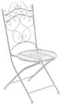 Chaises de jardin Indra Lot de 2 Blanc - Métal - 40 x 92 x 50 cm