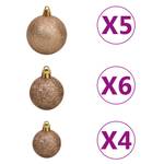 künstlicher Weihnachtsbaum 3009448_4 Gold - Grün - Metall - Kunststoff - 55 x 210 x 55 cm