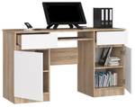 Bureau d'ordinateur A5 CLP Imitation chêne de Sonoma - Blanc