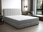 Boxspringbett HIDA Grau - Textil - 165 x 98 x 207 cm