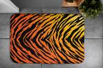 Badteppich Tiger-Streifen Orange - Textil - 90 x 60 x 90 cm