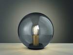 Tischlampe Kugel Lampenschirm Rauchglas Schwarz - Glas - Metall - 25 x 25 x 25 cm