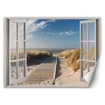 Tapete Fensterblick Abstieg zum Strand 280 x 200 cm