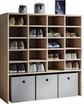 Schuhschrank Hinsol Braun - Eiche Dekor