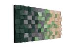 Tableau en bois Spring Colours Vert - En partie en bois massif - 98 x 55 x 8 cm