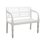 Banc 2 places en acajou Blanc