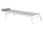 Chaise longue CATANIA Gris - Gris lumineux - Blanc