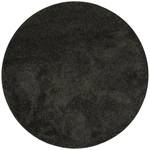 Hochflor Velours Teppich Mona Rund Schwarz - 133 x 133 cm