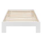 Holzbett Raisio mit Matratze Weiß - Breite: 124 cm