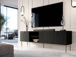 Fernsehtisch JUNGLE 190x60x41 Schwarz - Gold