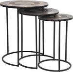 Tables d'appoint Marrakesh (lot de 3) Marron - Métal - 48 x 59 x 48 cm