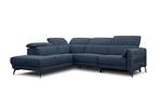 Ecksofa Scala (5-Sitzer mit Relax) Marineblau - Ecke davorstehend links