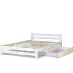 Lit en bois avec coffre de lit 1962 Blanc - Bois massif - Bois/Imitation - 144 x 60 x 204 cm