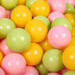 Spielbälle für Bällebad Hellgrün - Pink - Gelb - Anzahl Teile im Set: 100