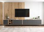 Tv-Lowboard Loft APOLLO Graphit - Eiche Wotan Dekor