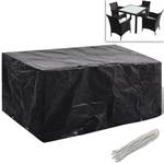 Gartenmöbel-Abdeckung DE315 Schwarz - Rattan - 140 x 90 x 180 cm