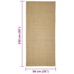 Tapis en sisal 3032244-1 Marron châtaignier - 66 x 150 cm