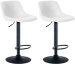 Tabourets de bar Loft Lot de 2 Blanc