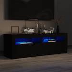 TV-Schrank mit LED-Leuchten D752 Schwarz