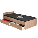 BETT KAPPA mit 2x Schubladen Braun - Holzwerkstoff - 94 x 40 x 194 cm