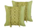 Coussin décoratif KALAM Vert - Fibres naturelles - 45 x 10 x 45 cm