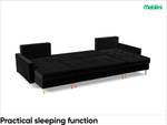 Ecksofa Scando U-Form Schwarz