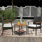 Gartenstuhl Polyrattan (2er Set) Braun - Rattan - 57 x 89 x 61 cm